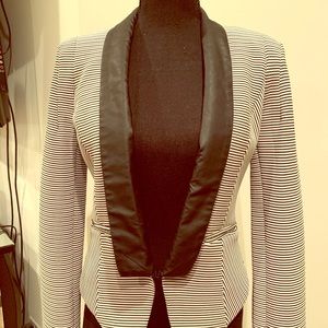 Black and White ribbed blazer
